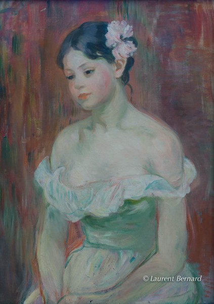 Berthe Morisot:  Jeune fille en decolleté/La fleur aux cheveux, Petit-Palais, Musée des Beaux-Arts de la Ville de Paris
