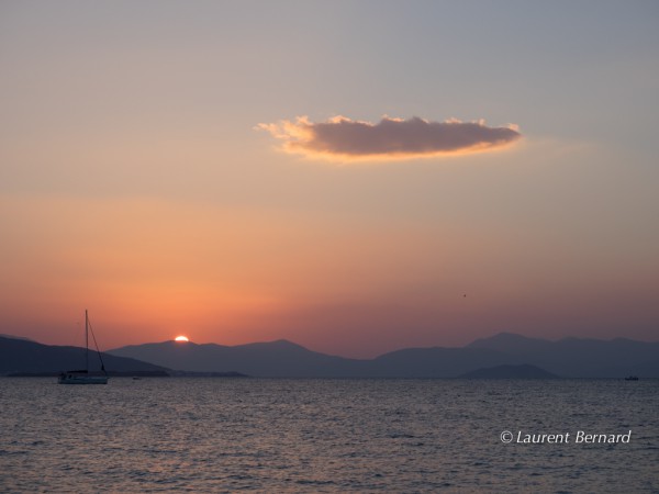 Sunset from Aegina Island near Athens